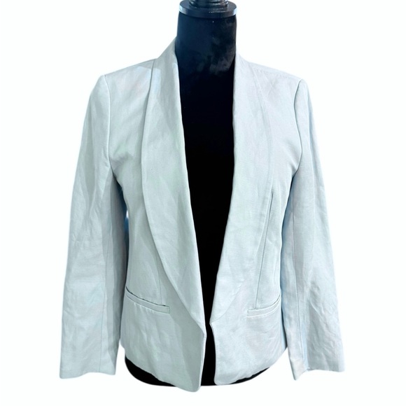 LOFT Jackets & Blazers - Ann Taylor LOFT Women’s Light Blue Tailored Linen Blazer, Size 8P